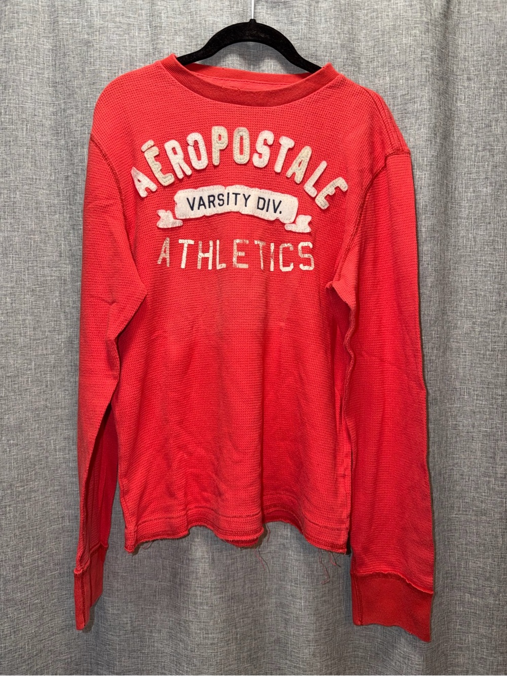 Aeropostale Red Crewneck Thermal Top Medium